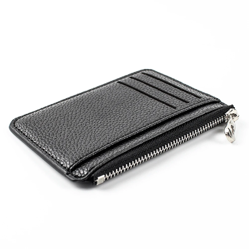 Slim Wallet DORERO In Pelle Originale, Portafoglio Sottile Uomo E Donna Con Protezione RFID, Portamonete E 11 Scomparti Per Carte, Nero Classico, 10x7 Cm - 4