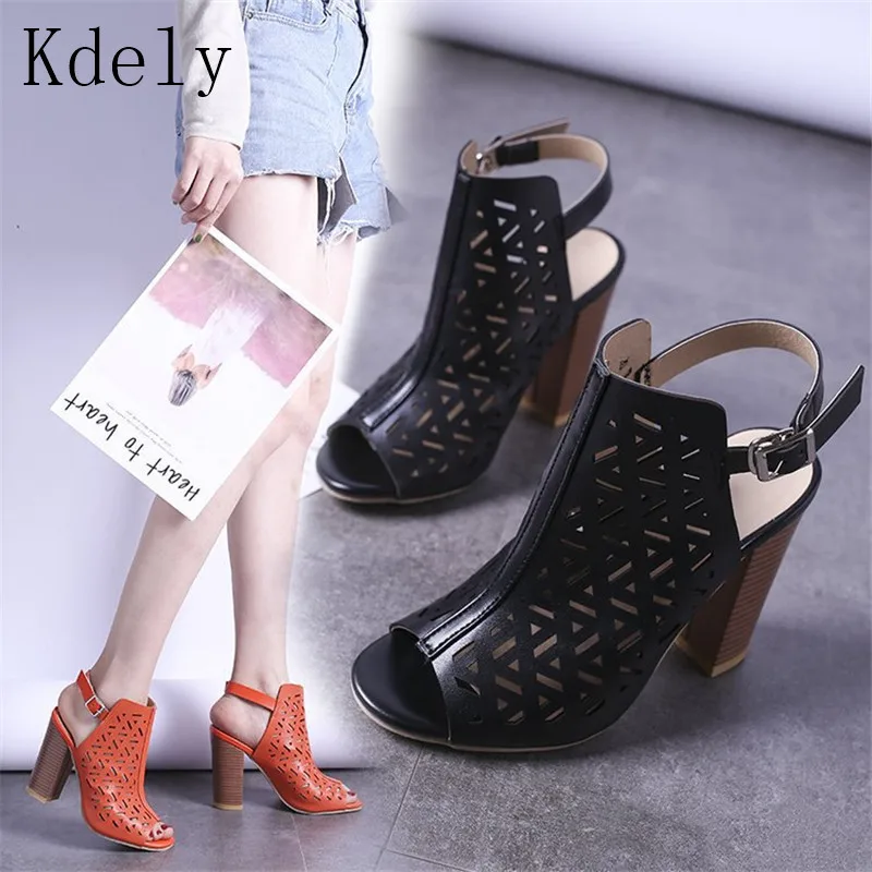 

2019 Summer Sandals Women High Heels Hollow Fish Mouth Wedge Sandals Casual Shoes Women Plus Size 43 Open Toe Ladies Sandals