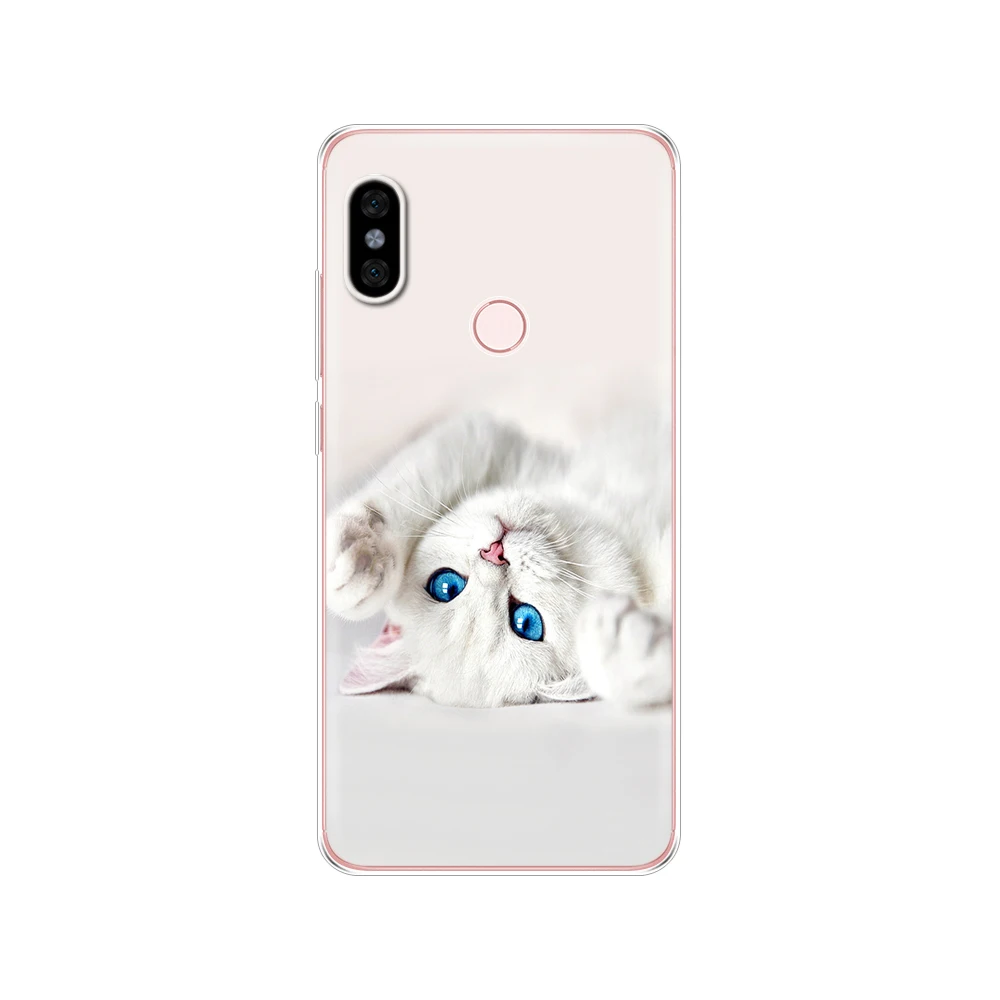 Ốp Lưng Silicon Cho Xiaomi Redmi Note 5 Phiên Bản Toàn Cầu Ốp Lưng Mềm Tpu Bao Ốp Cho Redmi Note 5 Pro Vỏ mèo Hoa 