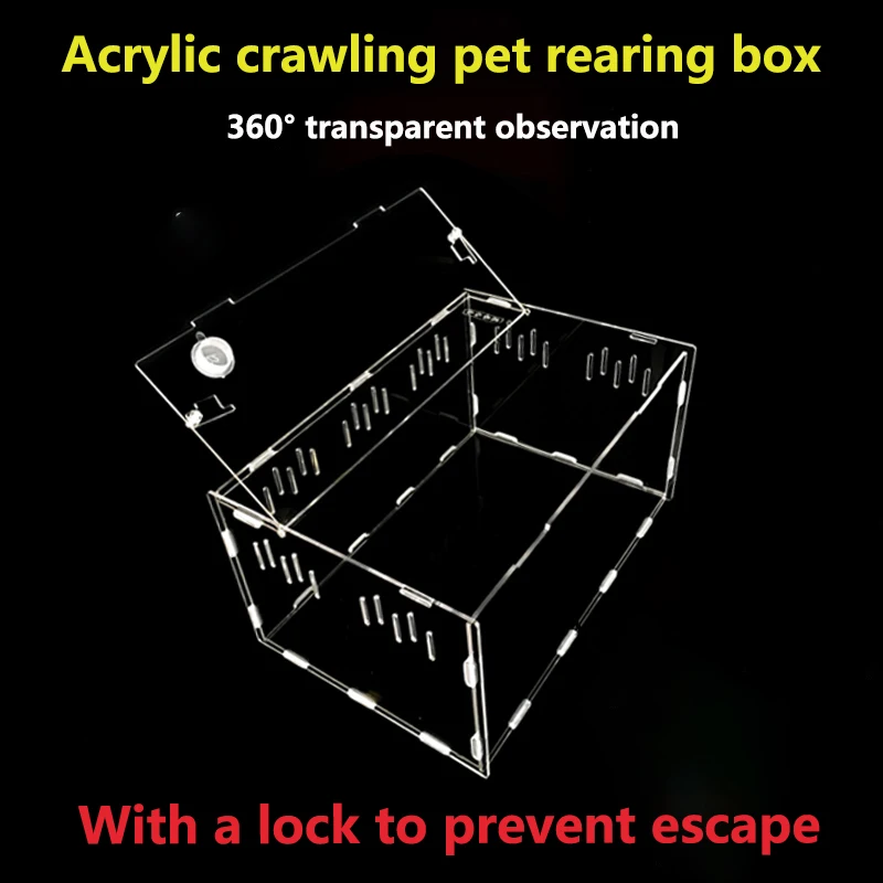 Reptile Tank Insect Spiders Tortoise Lizard Acrylic Transparent Breeding Box Vivarium Lid Reptile Pet Product Terrarium 2020 New Reptile Tank Insect Spiders Tortoise Lizard Acrylic Transparent Breeding Box Vivarium Lid Reptile Pet Product Terrarium 2020 New