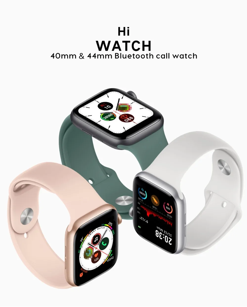 2020 IWO Pro Series 5 Smart Watch 44mm 40mm For Apple IOS  Android Heart Rate Bluetooth call Music Player Bank PK IWO 12 8 iwo11 (1)