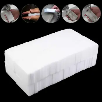 

Hot 100pcs Extra Thick Multi-Functional Magic Sponge Eraser Cleaner Universal Cleaner Kitchen Bathroom Cleaning Tools White