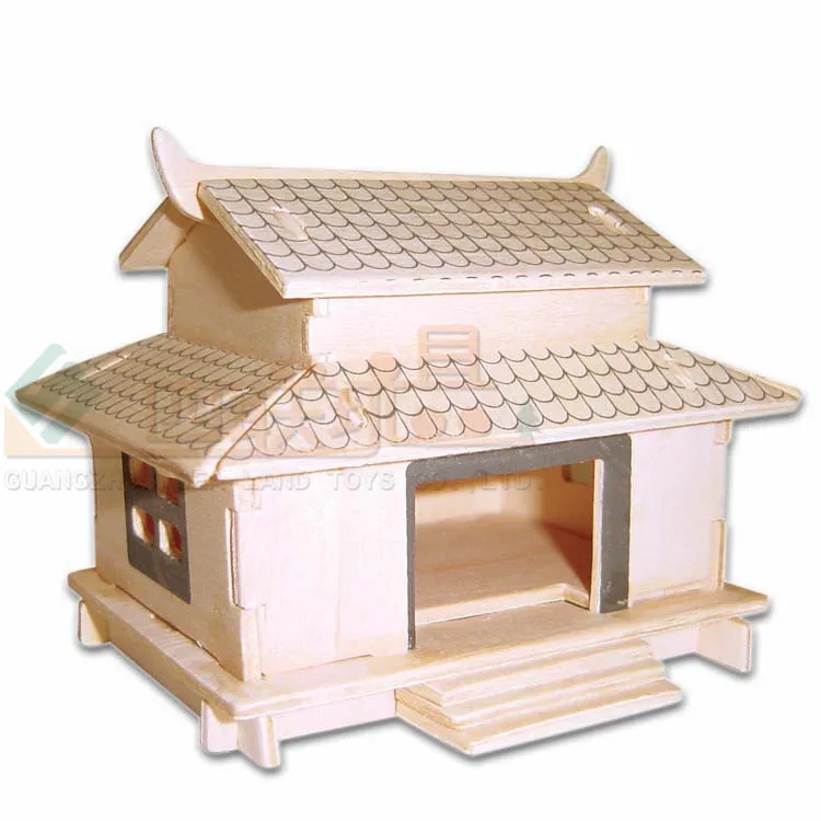 Chain the Department Store Supply of Goods 3D Wood Educational Puzzle Model CHILDREN'S Toy Creative Gifts he ting House