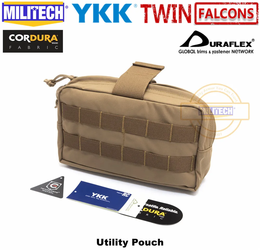 MILITECH TWINFALCONS TW 500D Delustered Cordura Molle Crye CP универсальный чехол для хранения многоцелевой тактический Чехол - Цвет: Coyote Brown