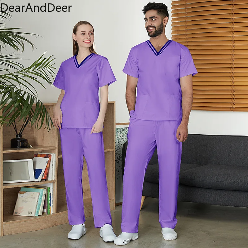 Unisex Doctor Uniform, Operating Room, Surgical Gown, Nurse Split