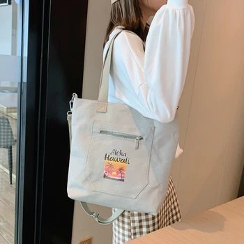 

New Design Canvas Women Shoulder Bag Shopping Bags High capacity scenery Students Book Bag Cotton Cloth Handbags Tote for Girls