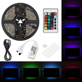 

5050 SMD RGB LED Strip Light Lighting Decor Voice/Wifi Phone/24-key Remote Control LED Strips Waterproof IP65 FPC Circuit Board