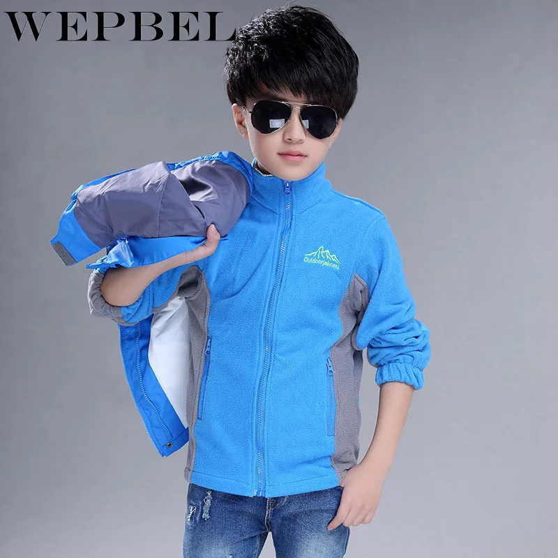 WEPBEL/весенне-осенние детские спортивные куртки; Детские теплые пальто; Верхняя одежда для мальчиков; водонепроницаемые ветрозащитные куртки с капюшоном для мальчиков