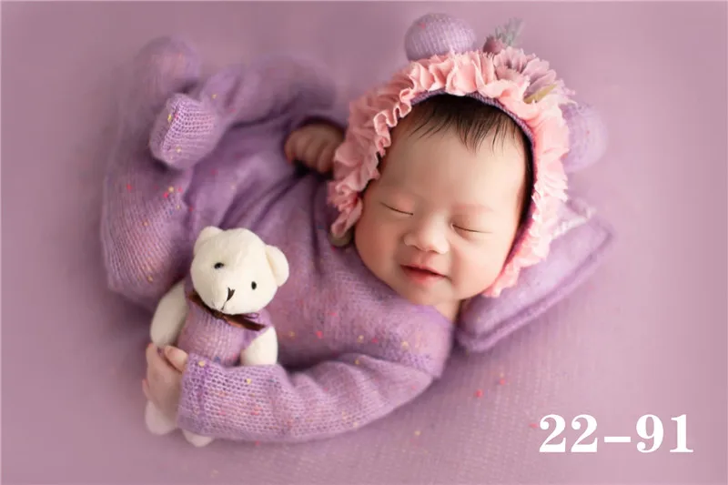 0-1 Month Newborn Photography Props Hat Baby Boy Girl Romper Bodysuits Outfit  Photography Baby Studio Shooting Props Clothing 5
