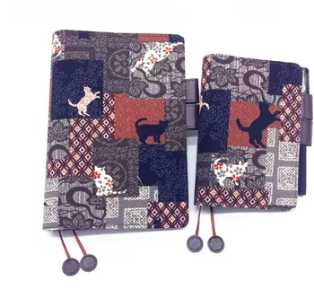 

japan A6 B6 a5 notebook stationery diary billbook hobo specifications cover japanese style cover Fabrics cats