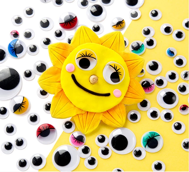 100pcs/200pcs Self-adhesive Googly Wiggle Eyes for DIY Scrapbooking Crafts Projects DIY Dolls Accessories Eyes Handmade Toys GYH 2