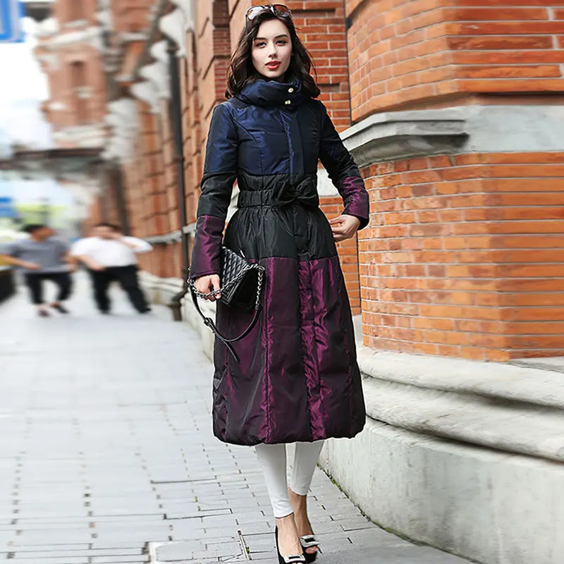 Высокое качество, женский пуховик, новое зимнее пальто, модный большой размер, с длинными рукавами, элегантный, удобный, теплый, женский пуховик - Цвет: Photo Color