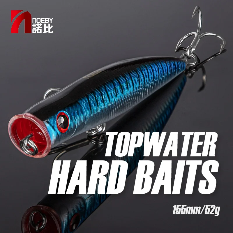 

NOEBY Floating Popper Fishing Wobbers 155mm/52g Top Water Artificial Hard Baits Wobbler Seafishing Topwater Lures NBL9070