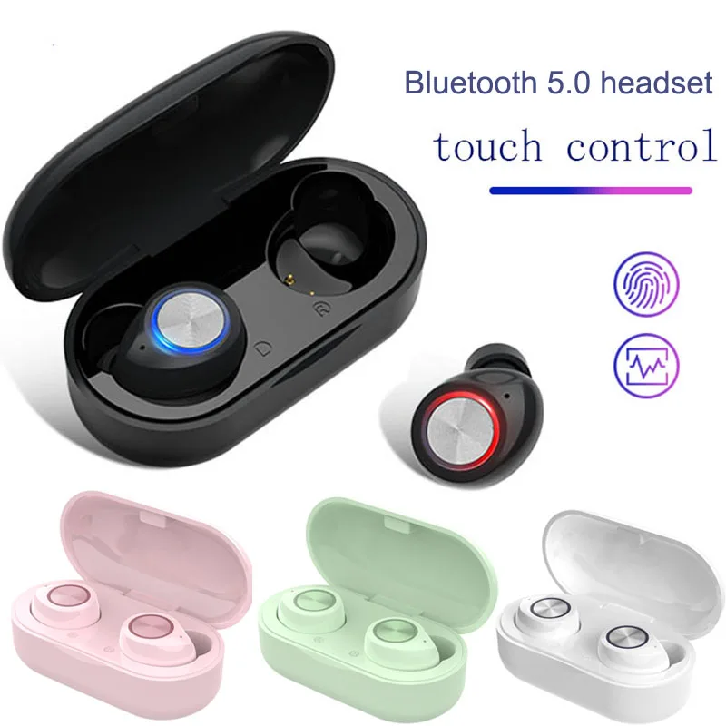 TW60 TWS Bluetooth 5,0 Наушники цветные модные наушники-капельки сенсорное управление истинные беспроводные стерео Спортивные Bluetooth для всех смартфонов