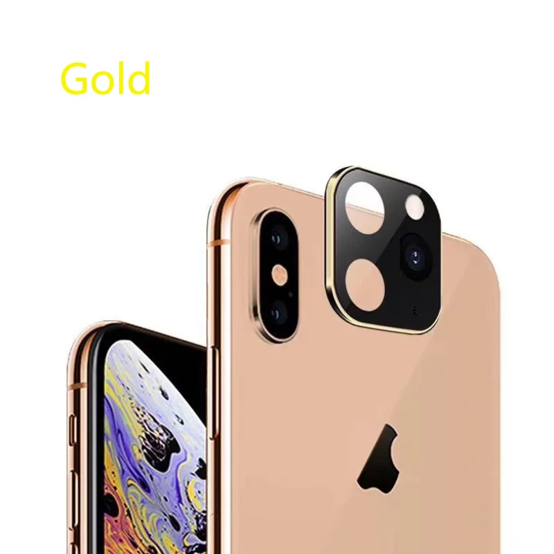 Flat-Gold Для iPhone X XS MAX XR секундная смена 11 PRO для Apple iPhone 11Pro MAX наклейка на рассеиватель Модифицированная крышка камеры титановый сплав 10 - Цвет: Flat-Gold