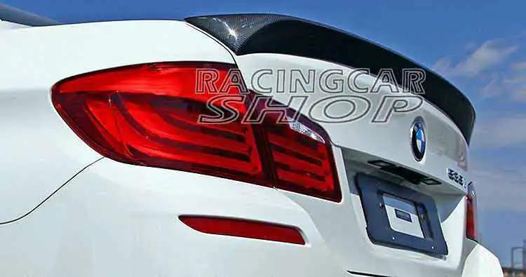 V TYPE REAL CARBON FIBER TRUNK SPOILER Fit For BMW F10 F18 5-SERIES 520i 523i 528i 535i 2011UP