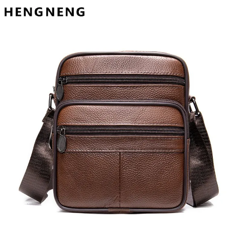 Мужская сумка-мессенджер из коровьей кожи винтажная сумка через плечо деловой