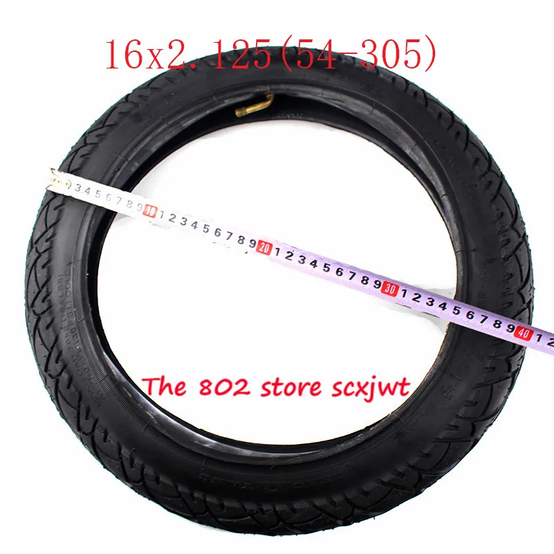 Good quality electric bicycle tires 16x2.125 inch Electric Bicycle tire bike tyre Inner Tube size 16*2.125 with a Bent Angle