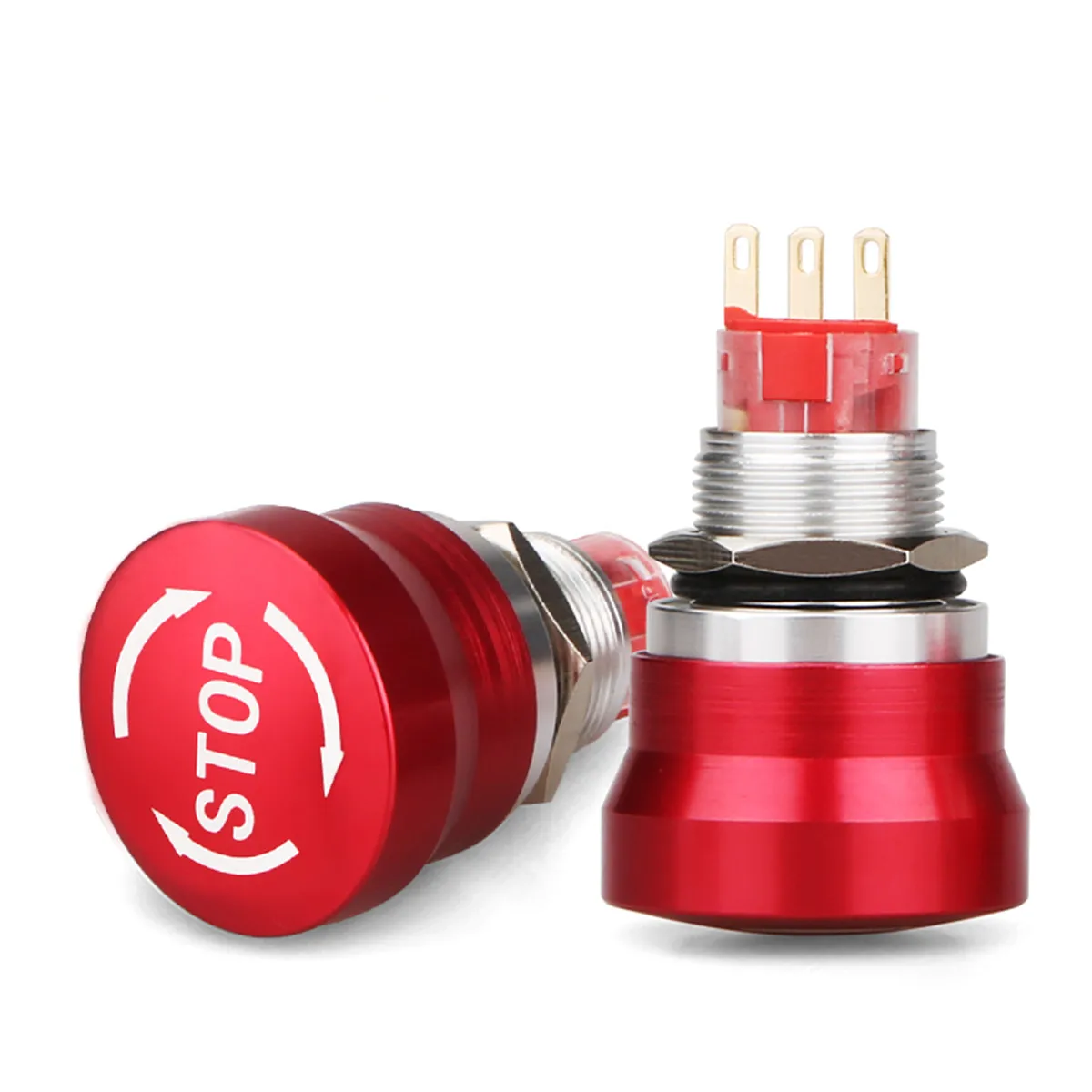Install hole diameter 22mm power emergency stop switch button diameter 32mm 5A 250VAC,2pcs/lot