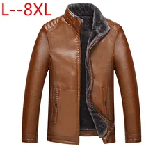 Большие размеры 8XL 6XL, хит, зимняя мужская новая кожаная куртка, деловая Повседневная Вельветовая куртка больших размеров, пальто больших размеров, большие размеры, свободные, 5XL 4XL