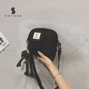 

Women Messenger Bag Ladies Canvas Zipper Casual Shoulder Crossbody Bags Korean Style Simple Wild handbag