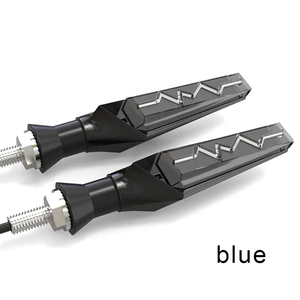 Blue Аксессуары для мотоциклов, сердечный ритм, поворотный светильник, 12 В, поворотные сигналы, светящиеся дневные ходовые огни - Цвет: Blue