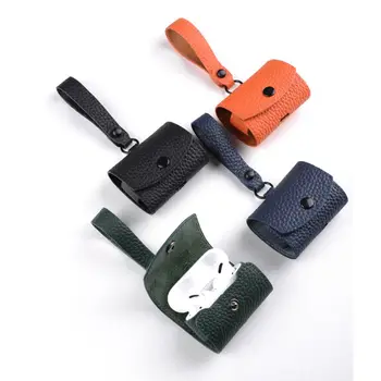 

Suitable for AirPodsPro Wireless Earphone Leather Protective Sleeve with Lanyard