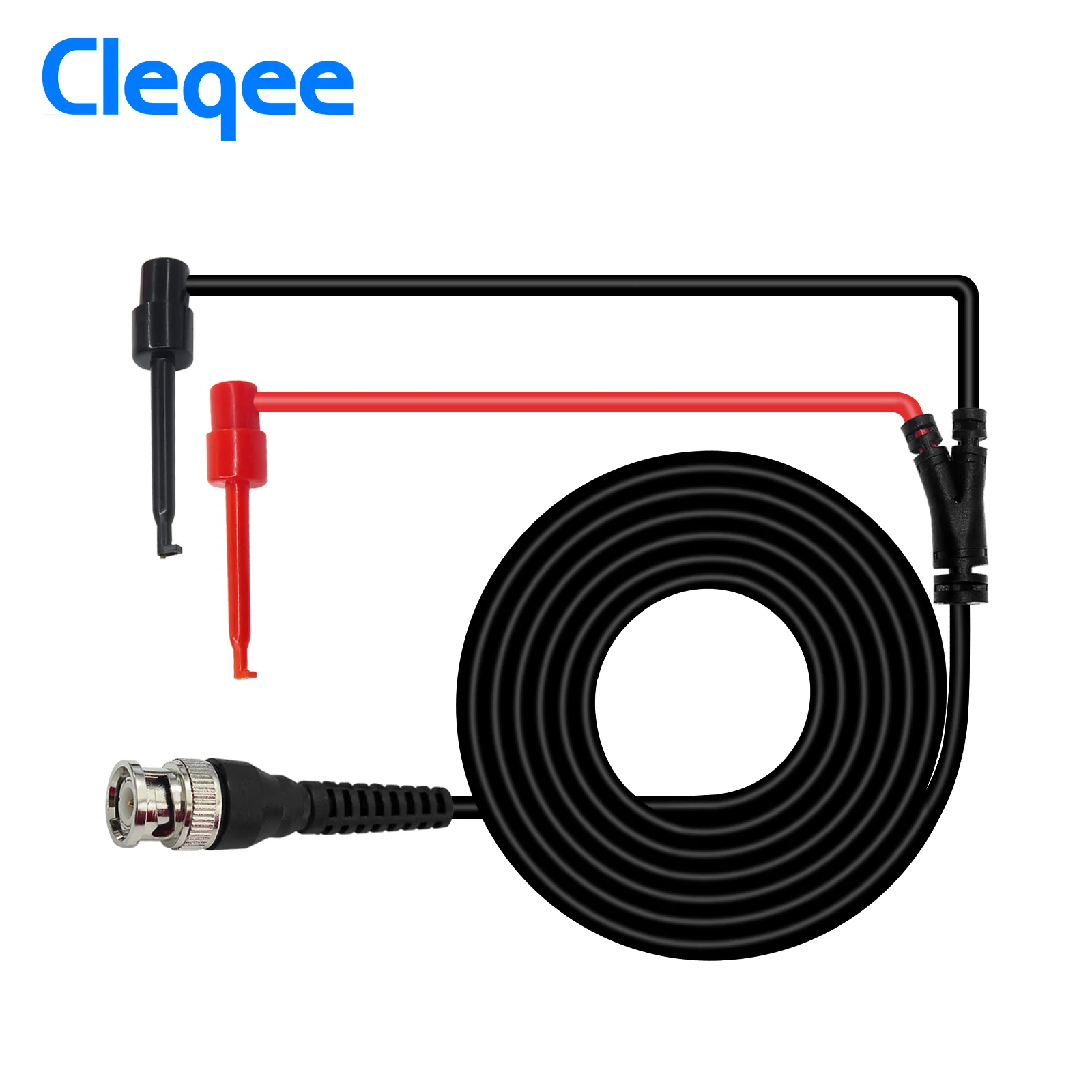 Cleqee P1007 BNC штекер Q9 к двойному тестовому крюку зажим зонда Кабель Тестовые провода 120 см