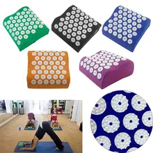Квадратная акупунктурная Массажная подушка для йоги, подушка для иглы, облегчающая боль в теле, Шейная Подушка, массажер для помещений, фитнес-оборудование