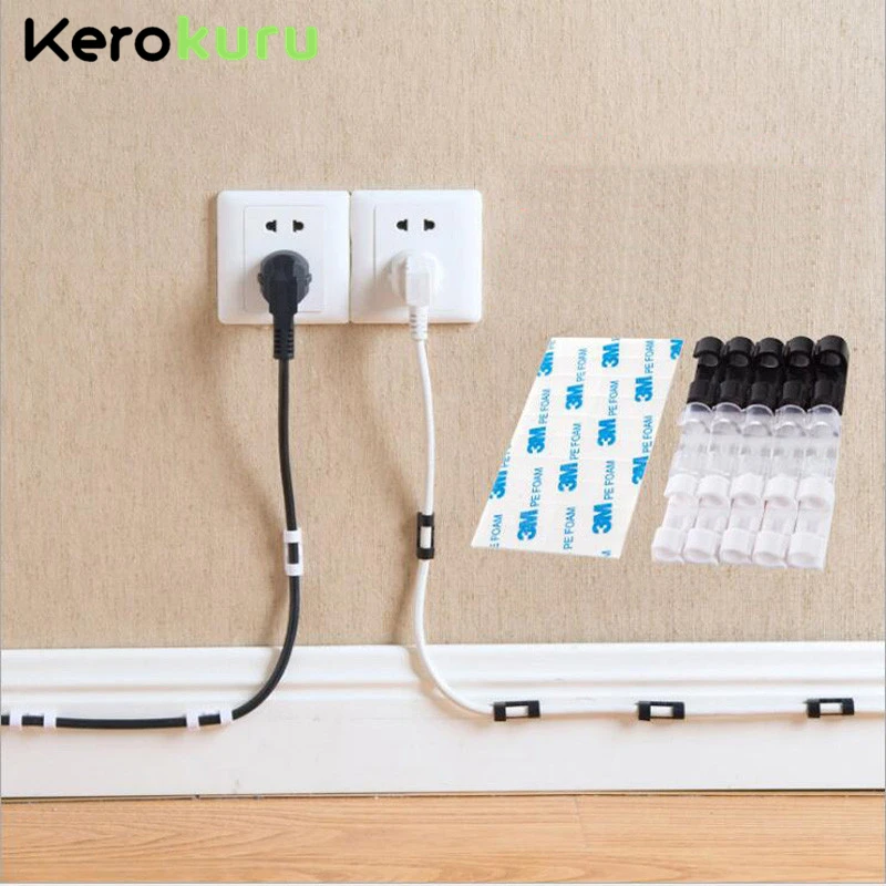 Зажим для кабеля USB гибкий держатель проводов TV Line мышей компьютеров наушников |