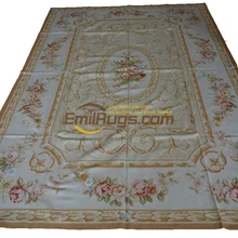 Шерстяной французский ковер aubusson Вязание искусство великолепный старинный Восточный ручной вязки