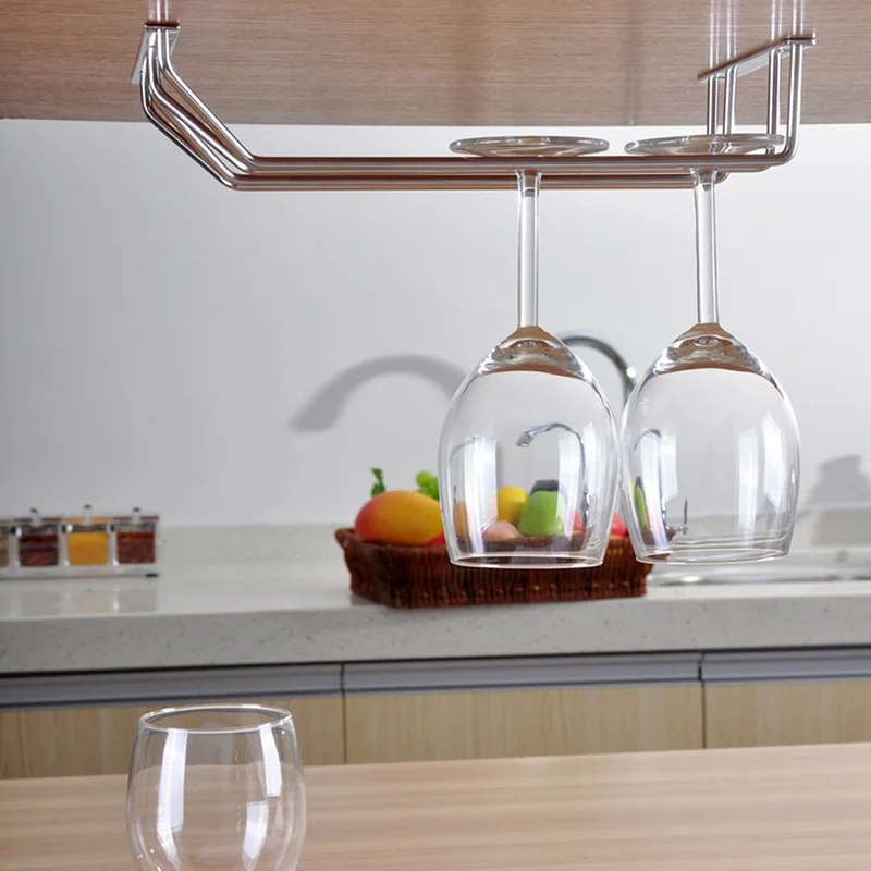 35cm/13" Wine Glass Rack Hanging Stemware Holder Hanger Shelf Home Bar