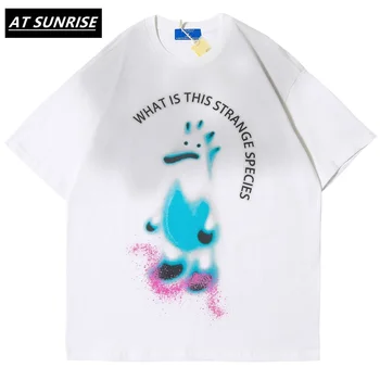 

T Shirt Men monster Graffiti Cartoon Printed Men's Tee Shirts Short Sleeve 2020 Fashion High Street Tees Summer Streetwear tops