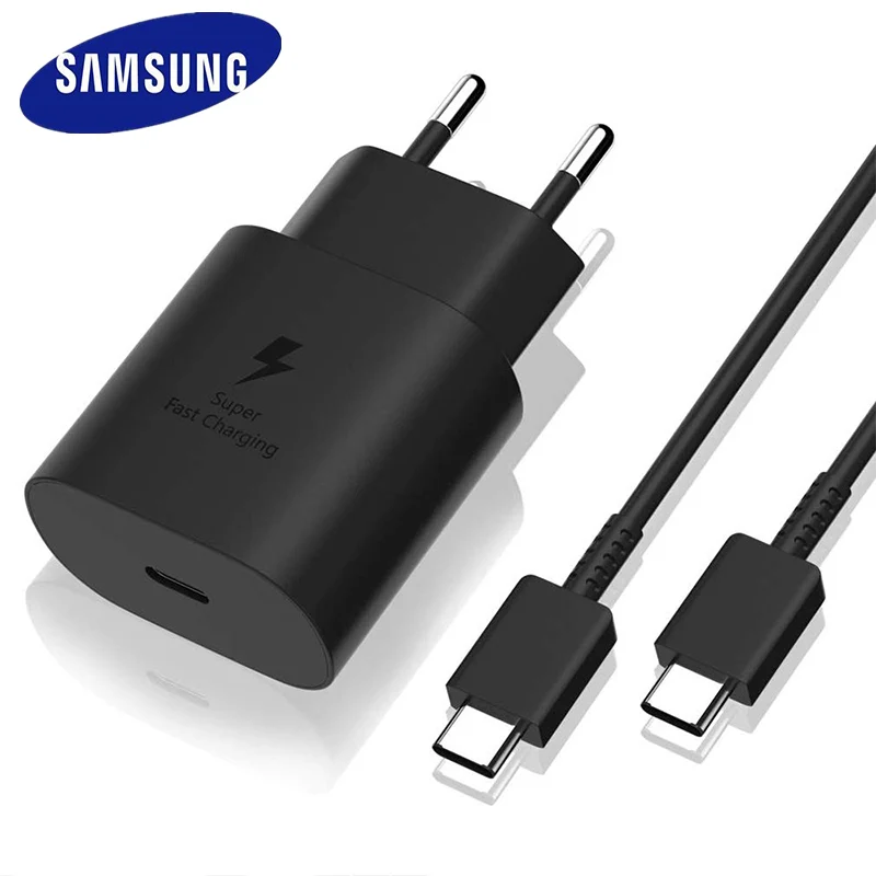 usb c 30w Original Samsung Galaxy Note 10 25W Super Fast Charging Adapter PD Charger 100CM USB C To USB C Cable For S20 Ultra S20+ A71 A91 charger 65w