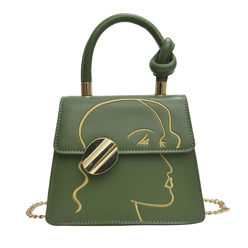 Мода, трендовая женская сумка, маленькая сумка через плечо на цепочке, Сумка с клапаном, граффити, из искусственной кожи, женские сумки-мессенджеры
