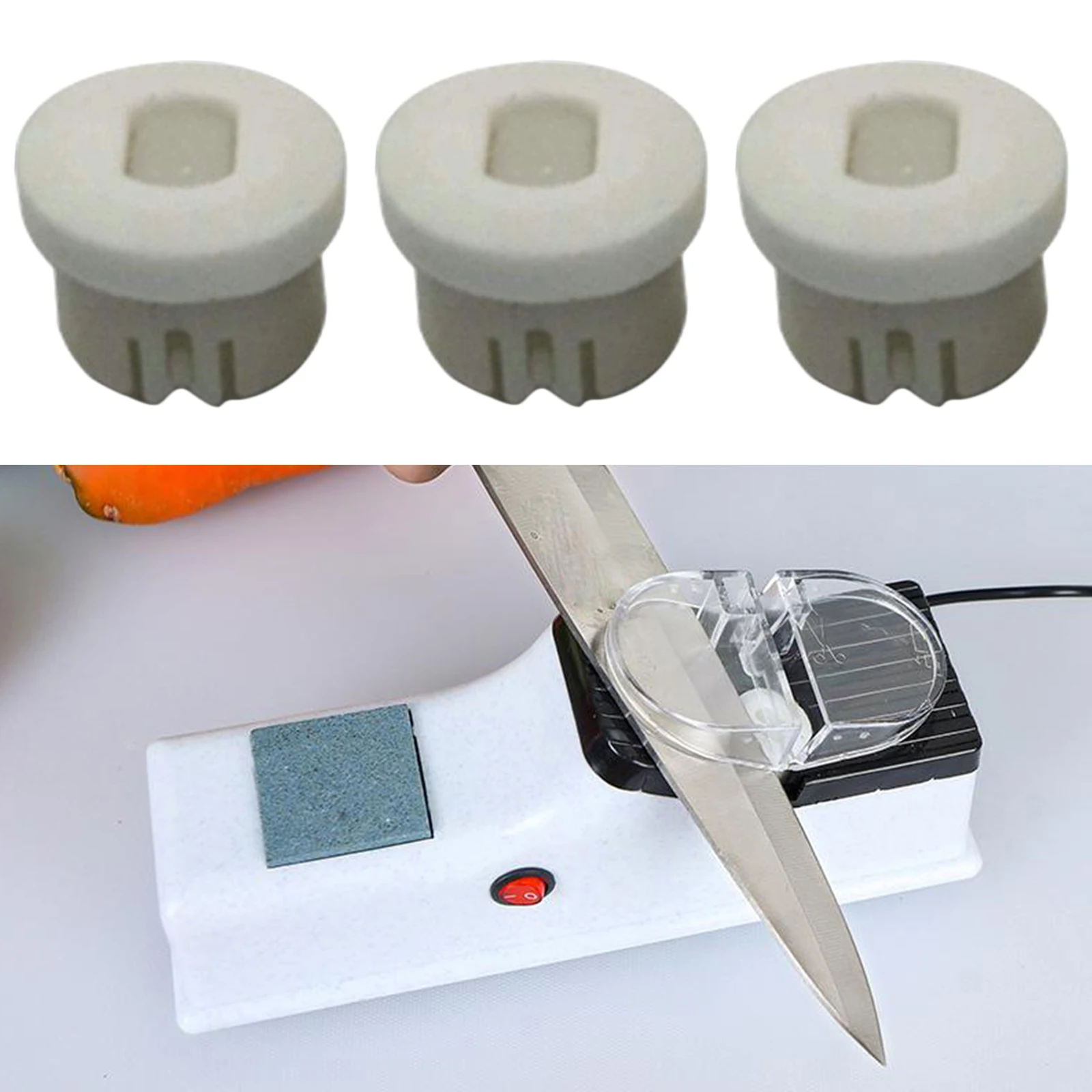 3Pcs Complete Sharpening Stone Set  Sharpener Replacements for Kitchen  Polishing Honing Compound