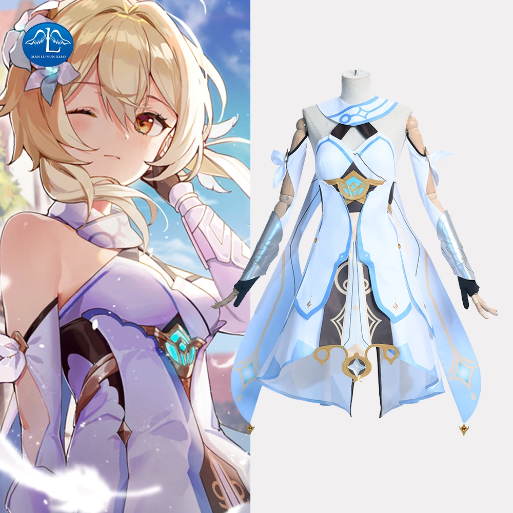 Game Cosplay Genshin Impact Lumine Cosplay Costume Anime Women Sexy Halloween Outfit Fancy Dress Custom Made
