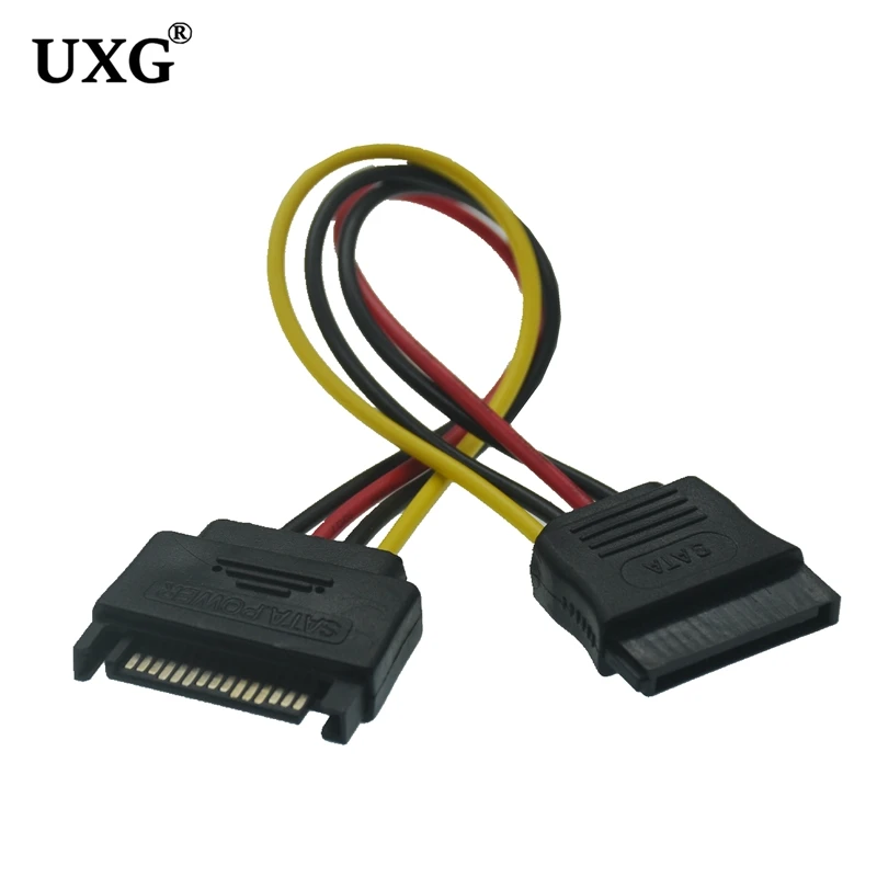 15Pin SATA Male To 2 15Pin Female Power Cable For HDD hard disk Drive HDD Splitter Connector 1 To 2 Extension Cable