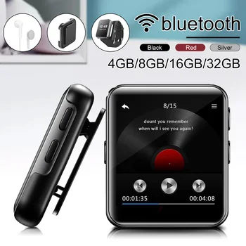 

MP3 Player bluetooth Touch Screen 8G/16G/32G Clip MP3 Player for Running Jogging Supports FM Video Stopwatch for Kids Adults