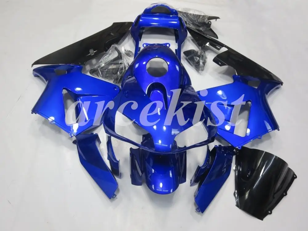Литье под давлением ABS мотоцикл полный обтекатель комплект подходит для CBR600RR F5 2004 2003 Пользовательские синий черный