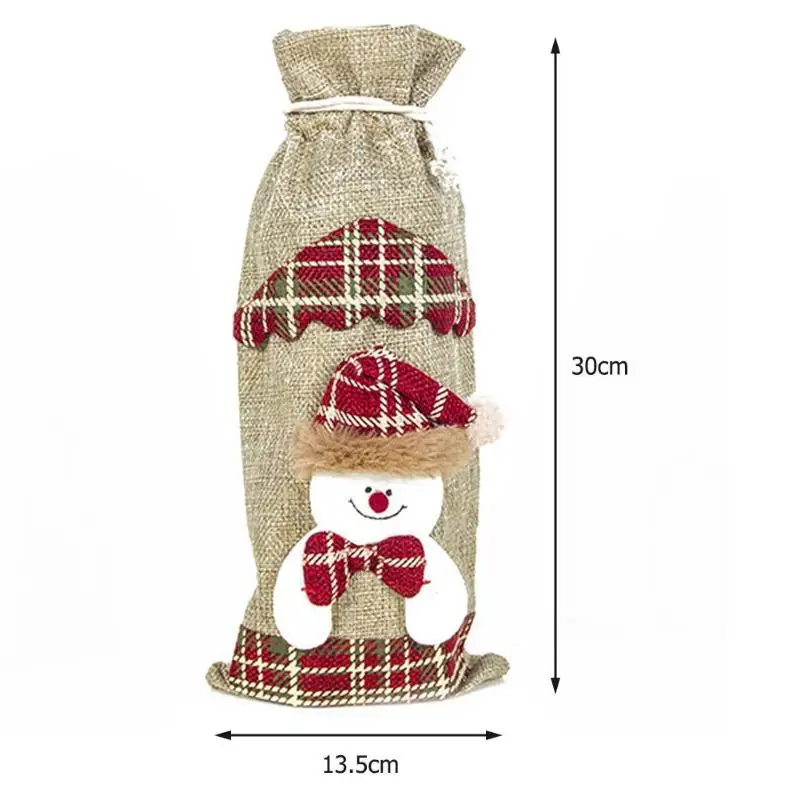Wine Bottle Cover Christmas Decorations for Home New Year Party Ornament Champagne Holders Dust Cover Xmas Home Table Decors