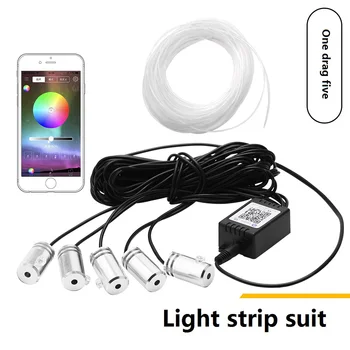 

RF Wireless Remote Control of Automobile Modified LED Light Guide Atmosphere Lamp Decorative Lamp Multicolor Universal Type 12V