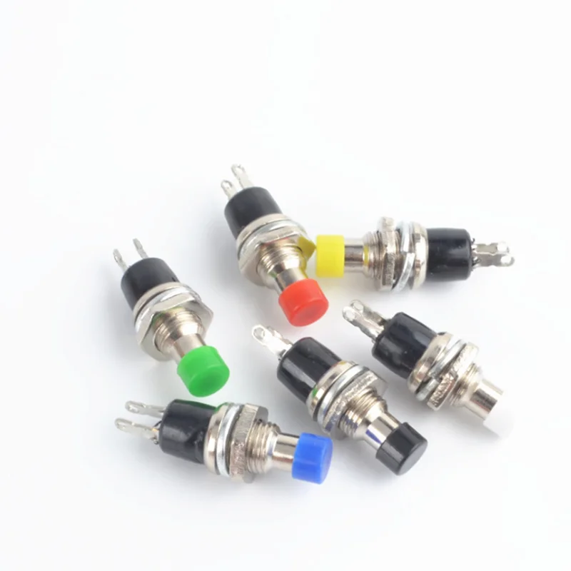 10PCS Yellow Lockless ON//OFF Push button Switch Press the reset switch PBS-110