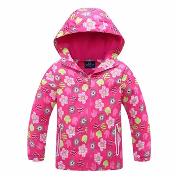 

Children Kids Girls Outdoor Waterproof With Hoodie Fashion Jacket Keep Warm Coat Kid Winter Colorful Clothes With New Brand