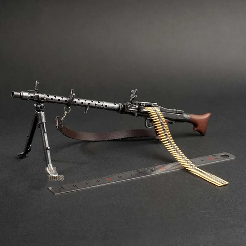 Модель оружия Второй мировой войны MG34 масштаб 1/6 оружие солдата 20 см пластиковая