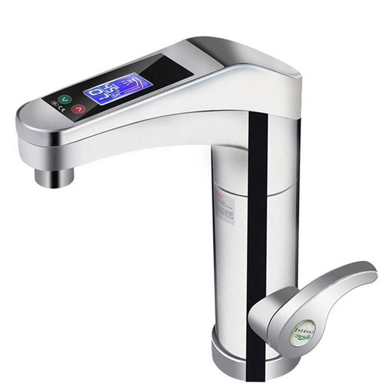 

Intelligent Automatic LCD Display Instant Electric Water Heating Faucet Instantaneous Instant Tankless Water Heater Hot Tap EU P