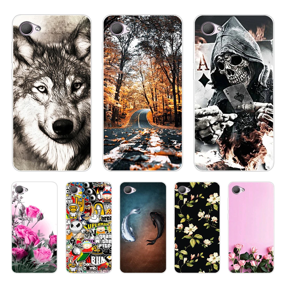 Силиконовый чехол для htc Desire 12 5 дюйма мягкая задняя крышка из ТПУ с принтом
