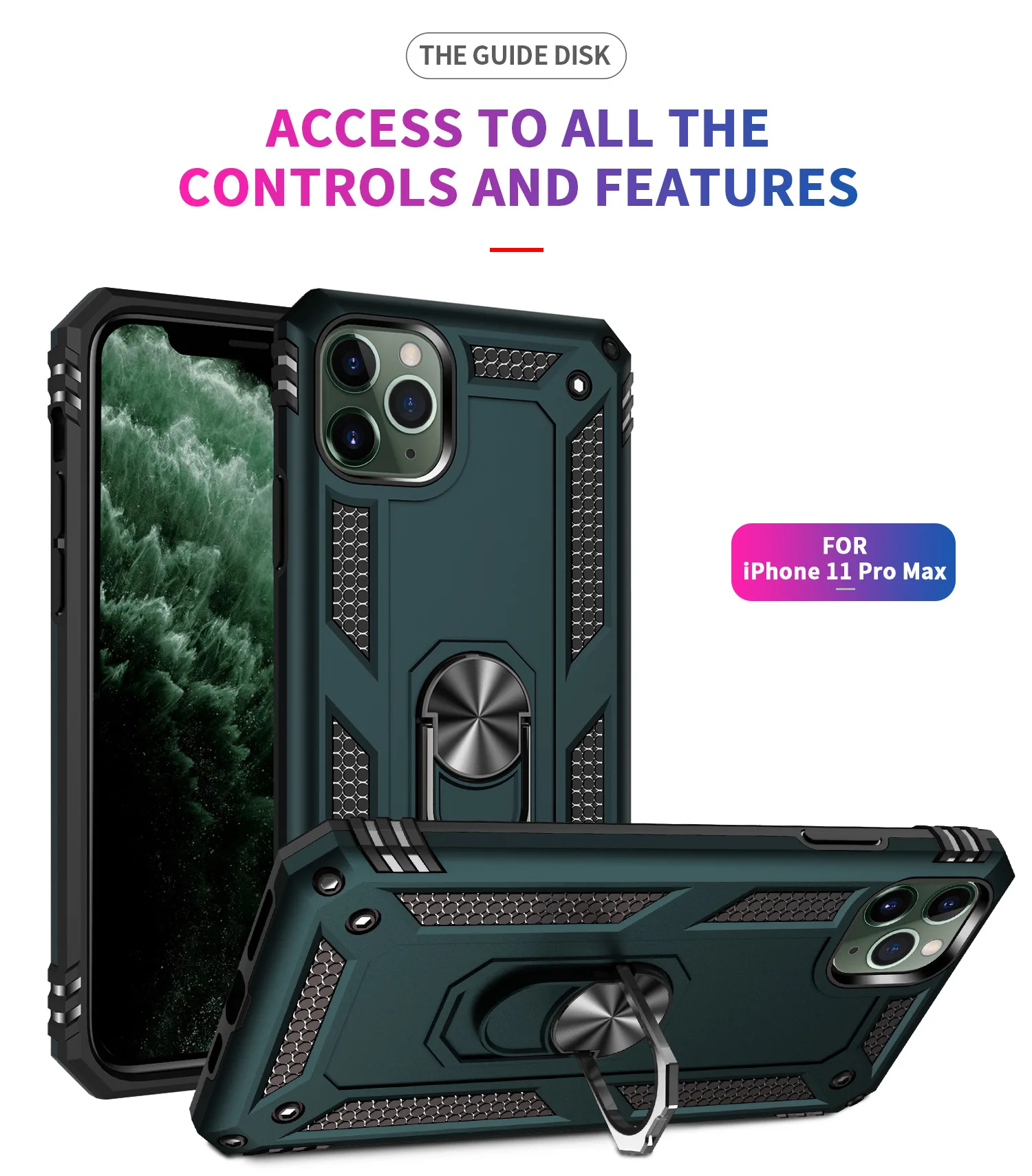 Чехол для iPhone 11 Pro Max 6S XS MAX XR 7 8 Plus автомобильный военный бронированный чехол