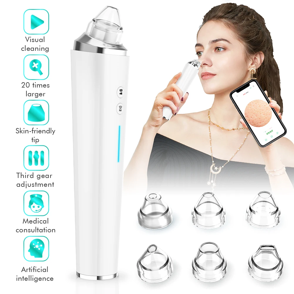 US $21.36 Visual Blackhead Remover Vacuum With WiFi HD Camera Pore Cleaner Vacuum Face Deep Clean Pimple Removal Review Blackheads Cleaner