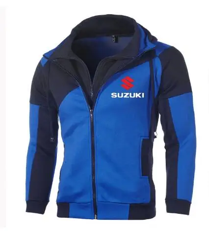 Весенне-осенняя Спортивная Толстовка для Suzuki, Уличная Повседневная Толстовка Harajuku forSuzuki с капюшоном, куртка на молнии, хлопковый мотоциклетный свитер